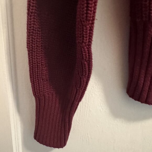 Pistola Womens Camille Strong Shoulder Sweater V Neck Merlot Red Medium‎ New - Picture 6 of 7